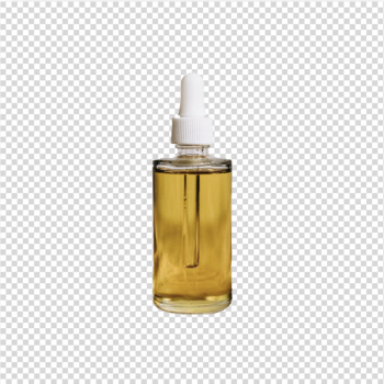 A serum bottle photo without its background