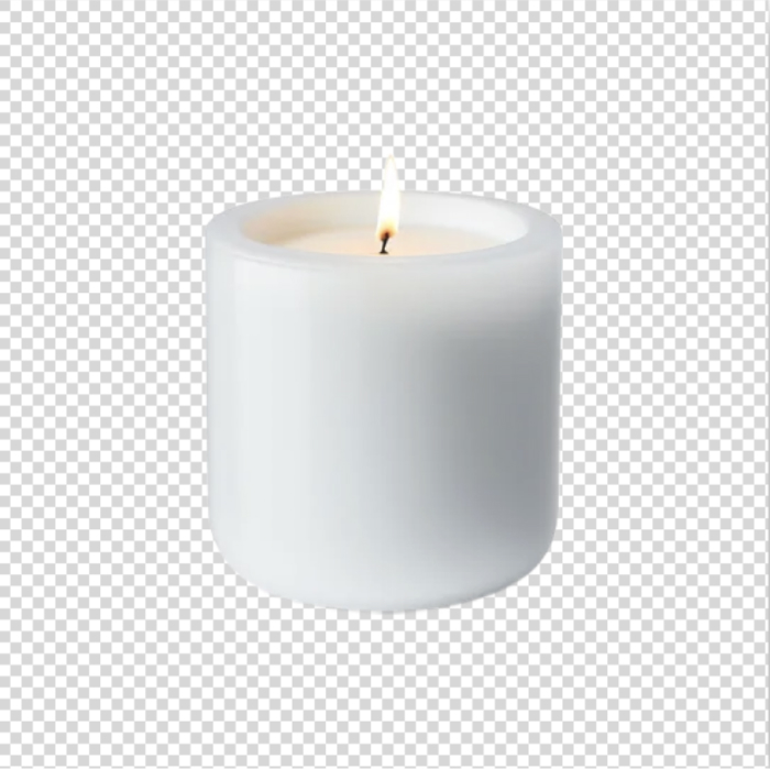 A candle photo without its background