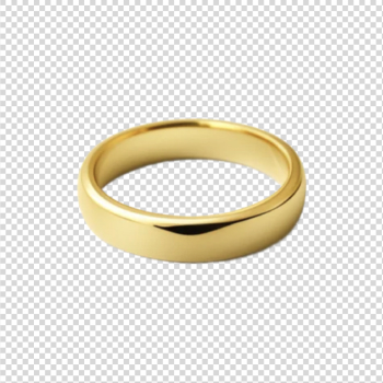 A gold ring photo without its background