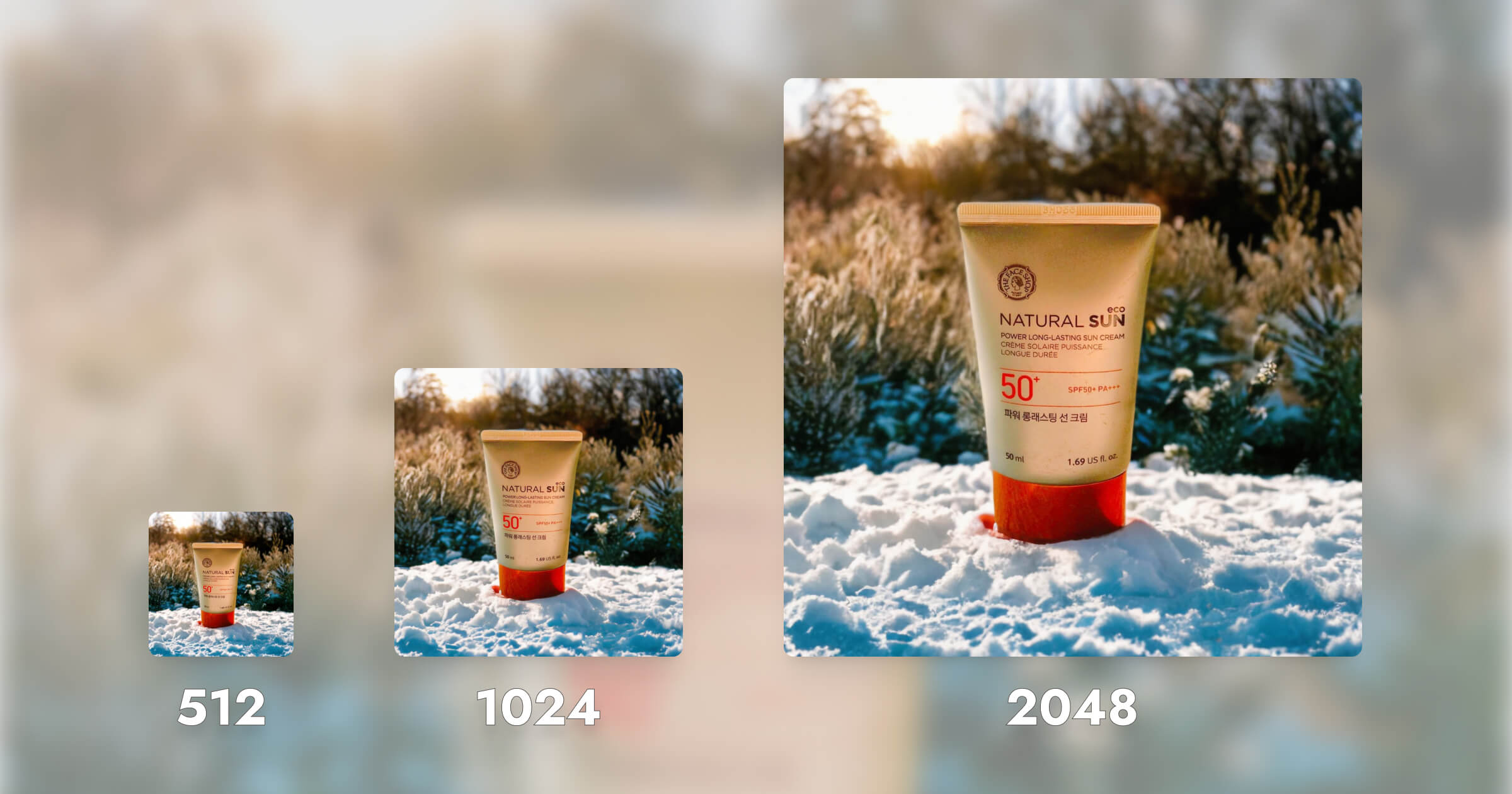 512, 1024, 2048 product images by Pebblely