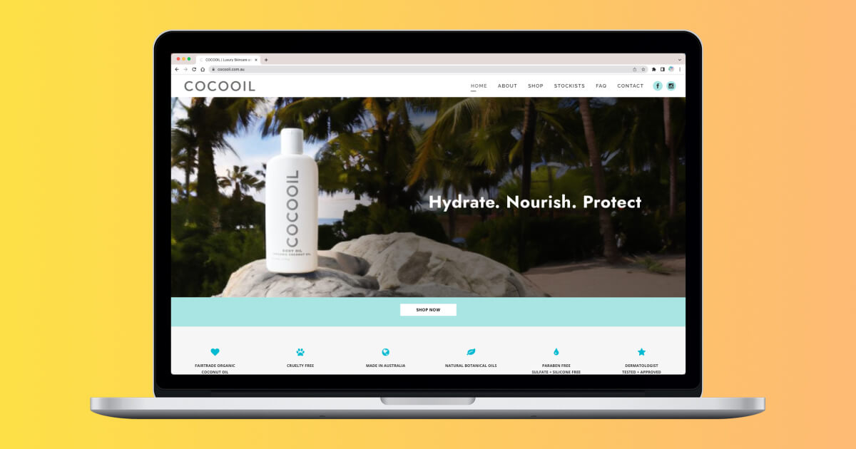 An example with COCOOIL's website