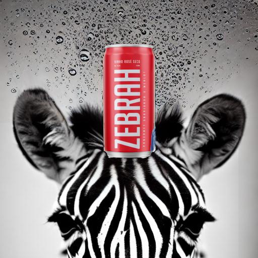 A drink resting on zebra's head