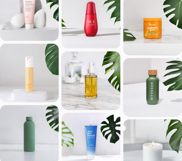 AI product images with similar backgrounds